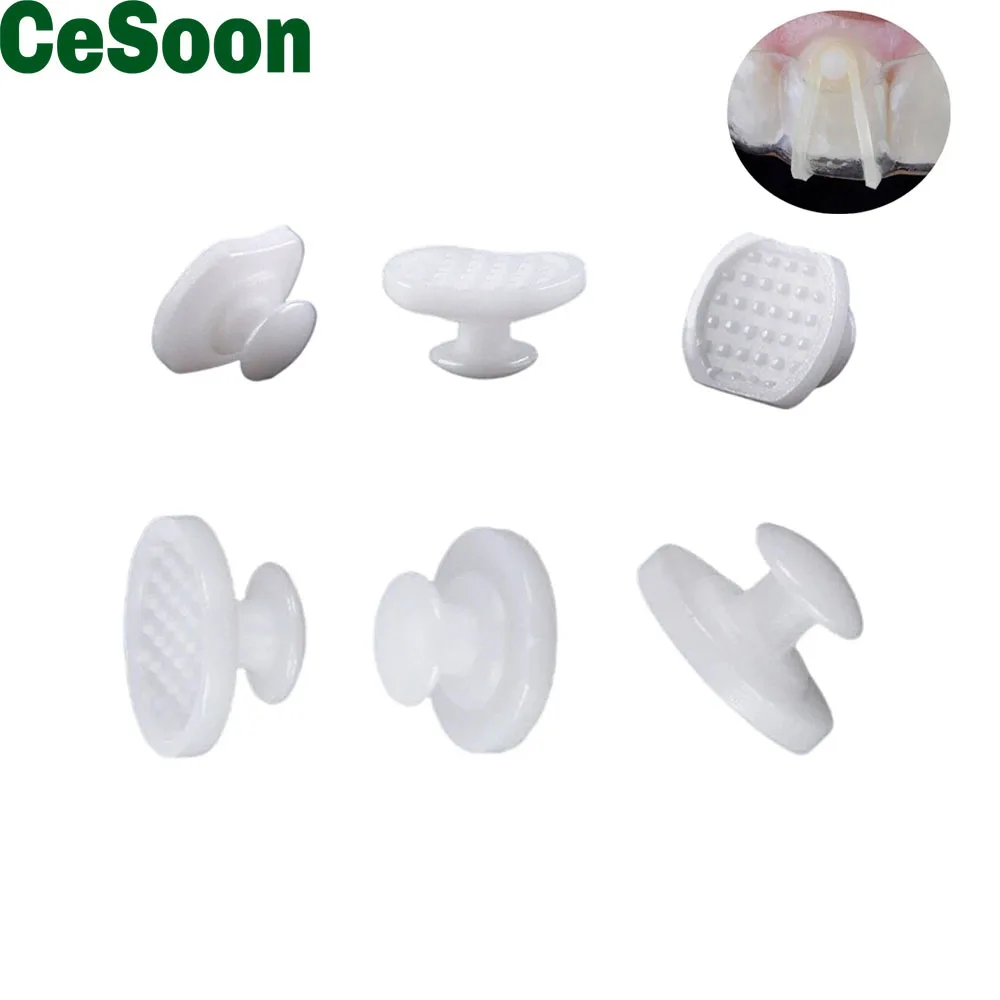

10 шт. невидимые Ортодонтические составные керамические языковые кнопки для выравнивания зубов