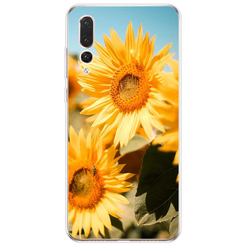 Чехол с подсолнухами для Huawei P9 P10 P20 PLUS P30 PRO P8 lite P smart|Бамперы| |