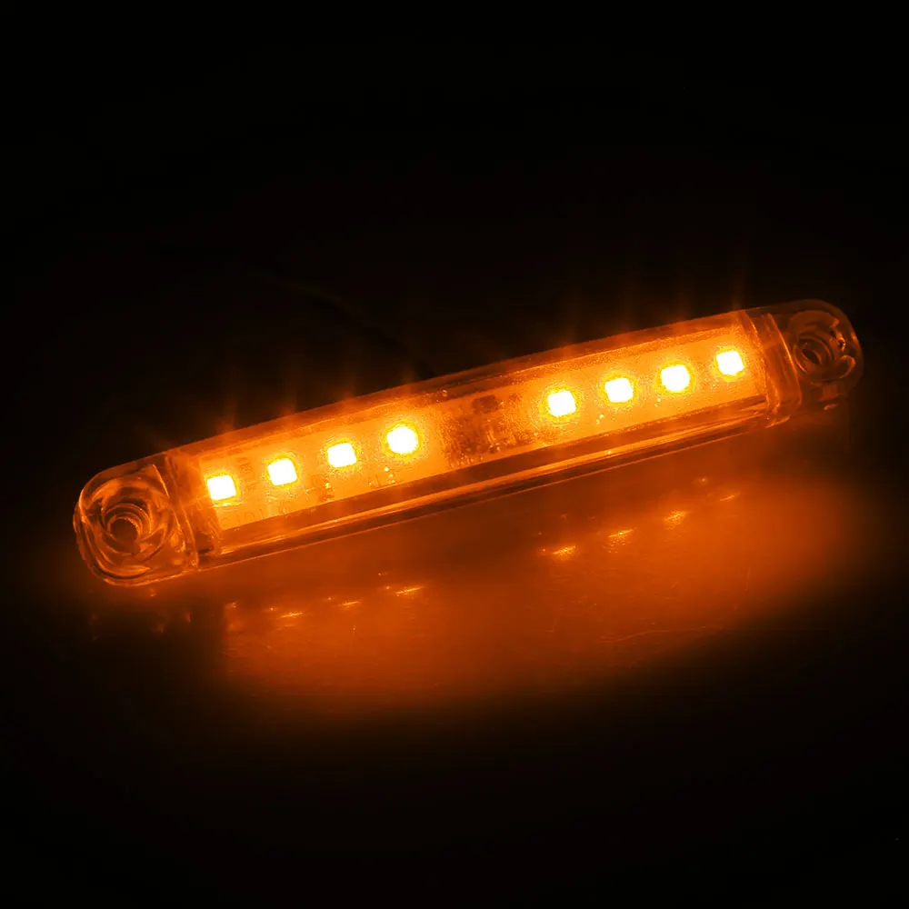 DC12 24V 8LED босветильник свет грузовик семафора RV желтая лампа Янтарный
