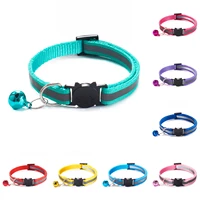 pet dog collar reflective adjustable cat leash necklace bell collars for cats puppy accessories gatos chiens mascotas dla kota