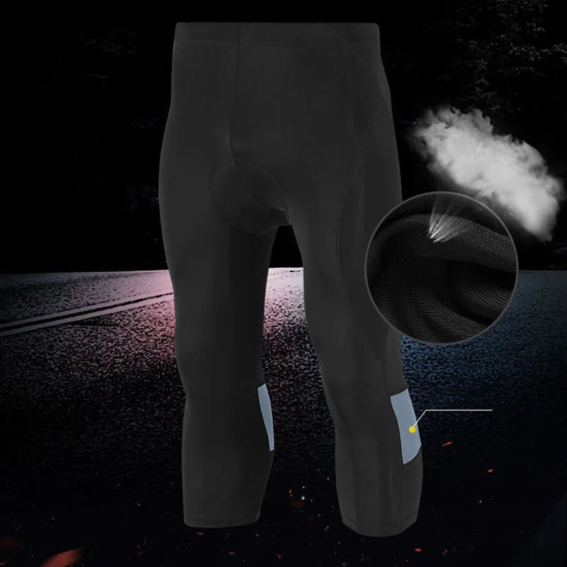 2019 мужские спортивные штаны длиной до икры эластичные велосипедные колготки с