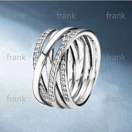 

190919CZ ETERNITY ENTWINED SILVER & ZIRCONIA RING
