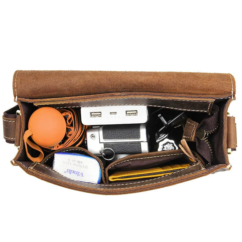 Женская сумка-мессенджер из коровьей кожи сумки через плечо Crazy Horse Винтаж Малый