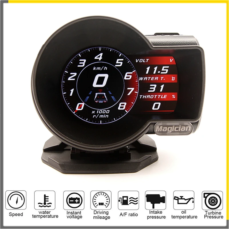 Профессиональный волшебник OBD Автомобильный цифровой измеритель напряжения