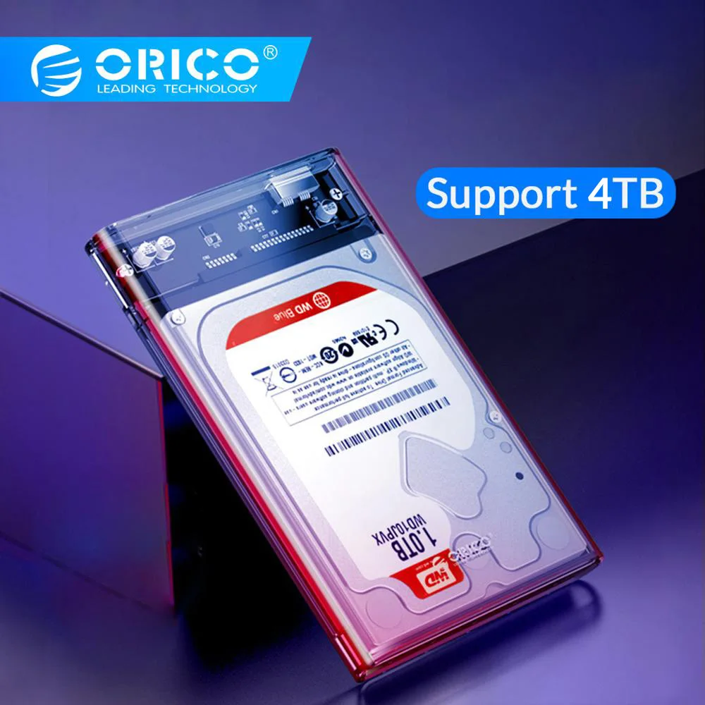 ORICO 2," Прозрачный чехол для жесткого диска Sata3.0 до USB3.0 без инструментов корпус для внешнего жесткого диска для samsung Seagate SSD 2139U3