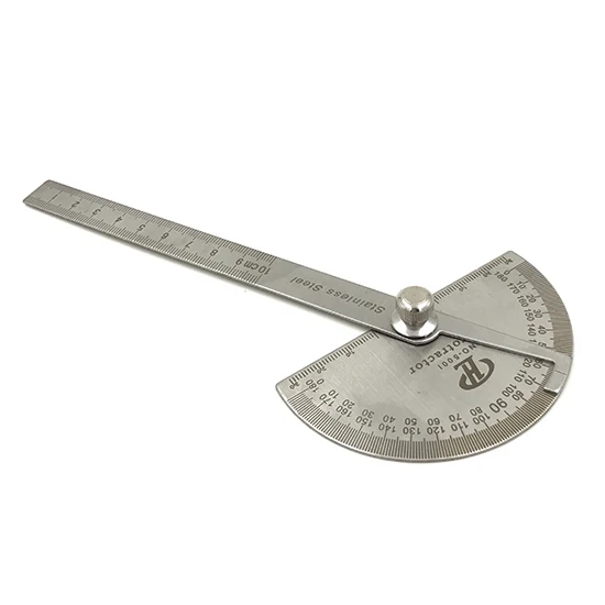 

1Pcs Stainless Steel Round Head 180 Degree Rotating Protractor Angle Ruler Finder Measuring Craftsman Machinist Tool For Bevels
