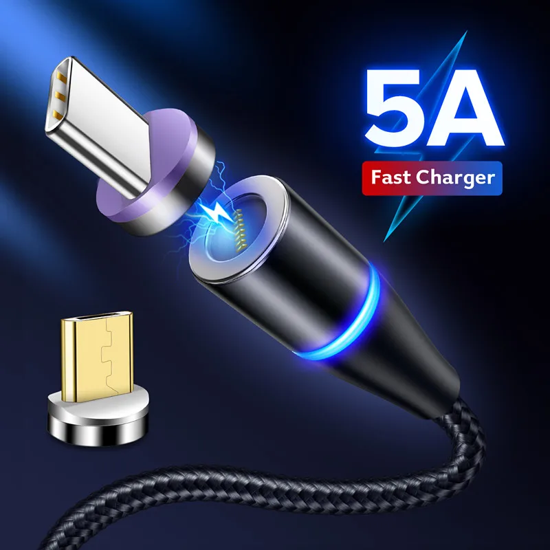 Магнитный кабель GETIHU 5A с зарядкой через USB Type C для Huawei P30 P20 P10 Mate 20 10 Pro Lite Honor|Кабели
