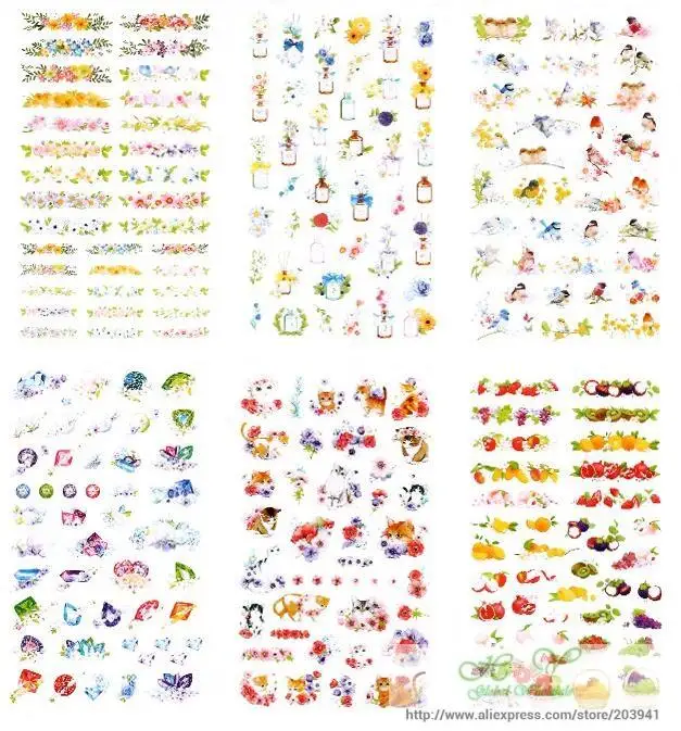 6 листов/партия наклейки для домашних животных | Канцтовары офиса и дома