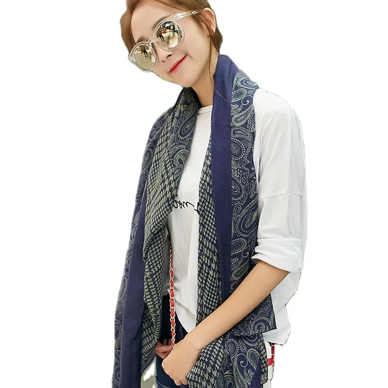 

2020 new South Korea cotton hot style manufacturer wholesale plover case uri pattern of female scarves shawls