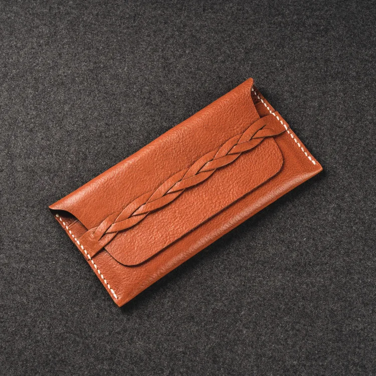 

Genuine Leather Female Hand Bag High Quality Hand Bag New Handmade Wallet Clutch Bag Long Female Card Bag