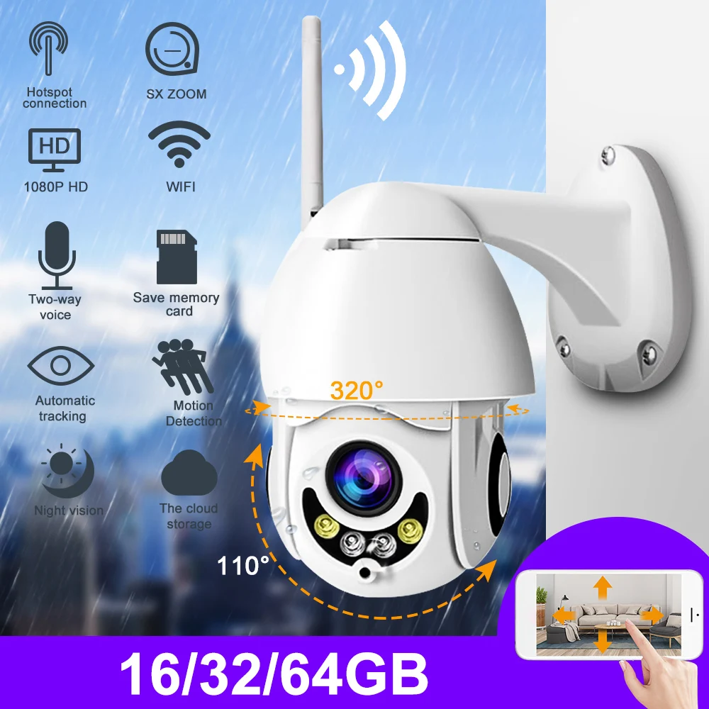 1080P HD Беспроводная скорость Wifi IP камера домашняя система видеонаблюдения NetCam