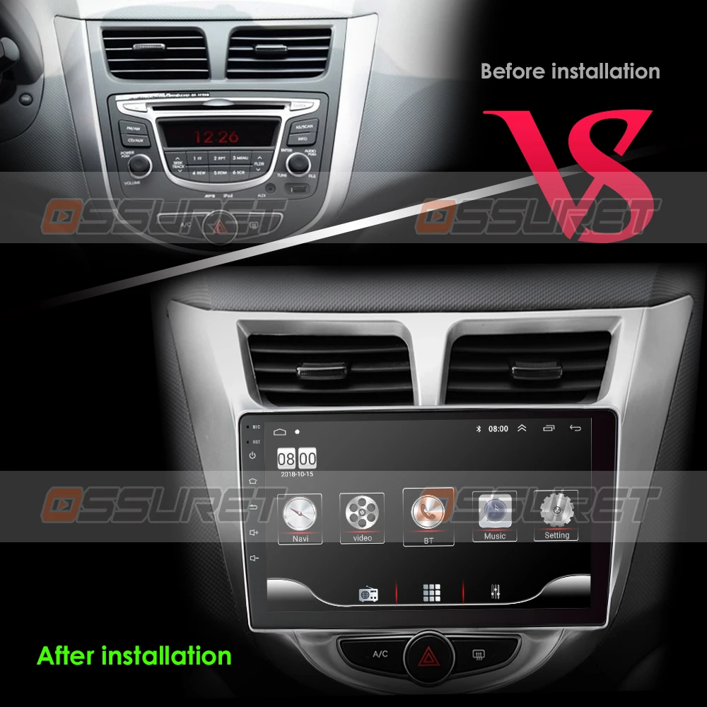 9 'ɲ din Android 0 автомобильный dvd-плеер для hyundai Solaris Accent Verna 2011-2016 радио рекордер Gps