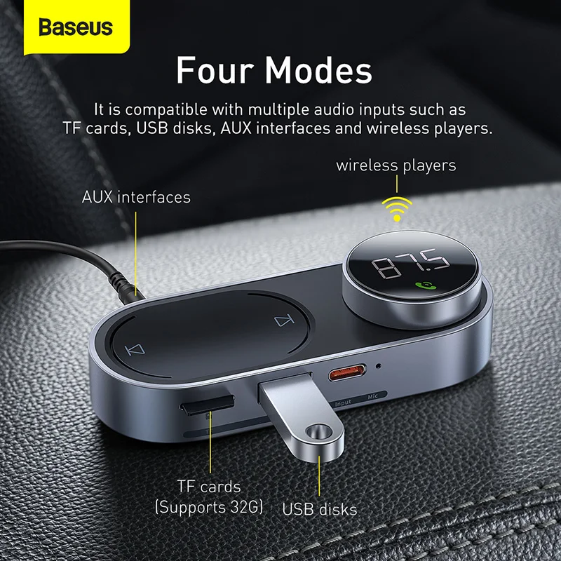 FM модулятор Baseus автомобильный с MP3 плеером и USB портом|FM-трансмиттеры| |