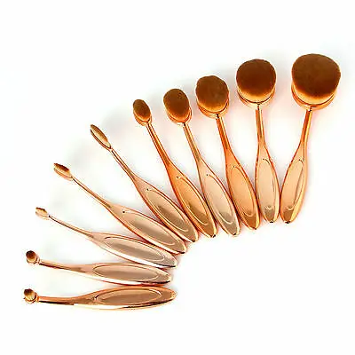 10pcs-02 4/8 шт. набор металлических кистей для макияжа, косметические тональный крем для лица Мощность тени для век Карандаш для глаз набор кистей для макияжа Набор для макияжа бровей, ватным тампоном Dfdf - Handle Color: 10pcs-02