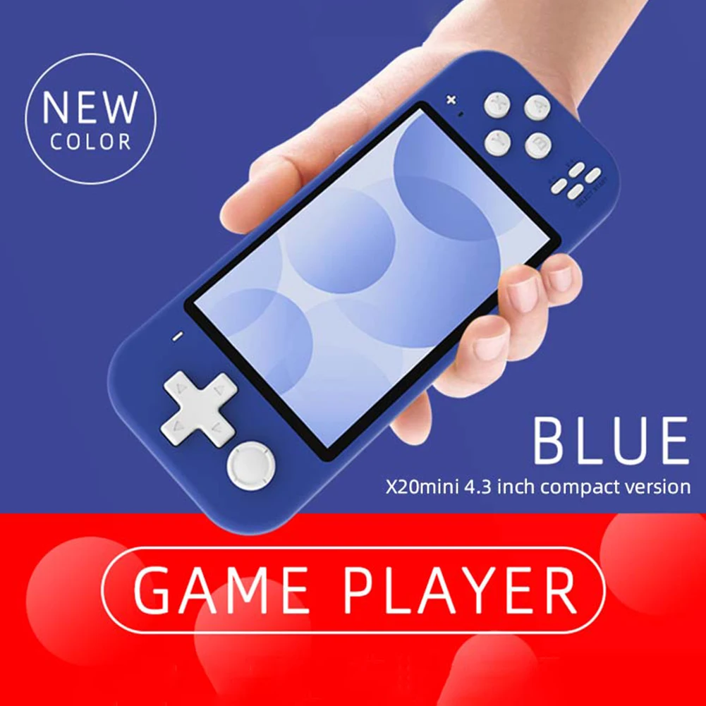 

X20 Mini Handheld Game Console 4.3 inch Dual Joystick 8GB Preloaded 1000 Free Games Support TV Out Video Portable Game Console