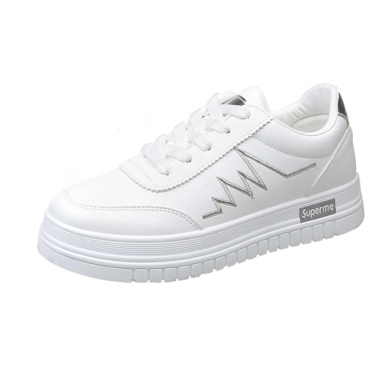 Fashion Sneakers Women Shoes Young Ladies Casual Shoes Female Sneakers Woman White Shoes Thick Sole images - 6