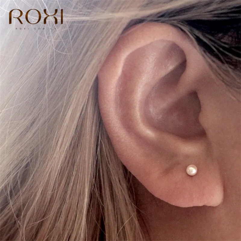 Женские серьги гвоздики с натуральным пресноводным жемчугом ROXI Настоящее