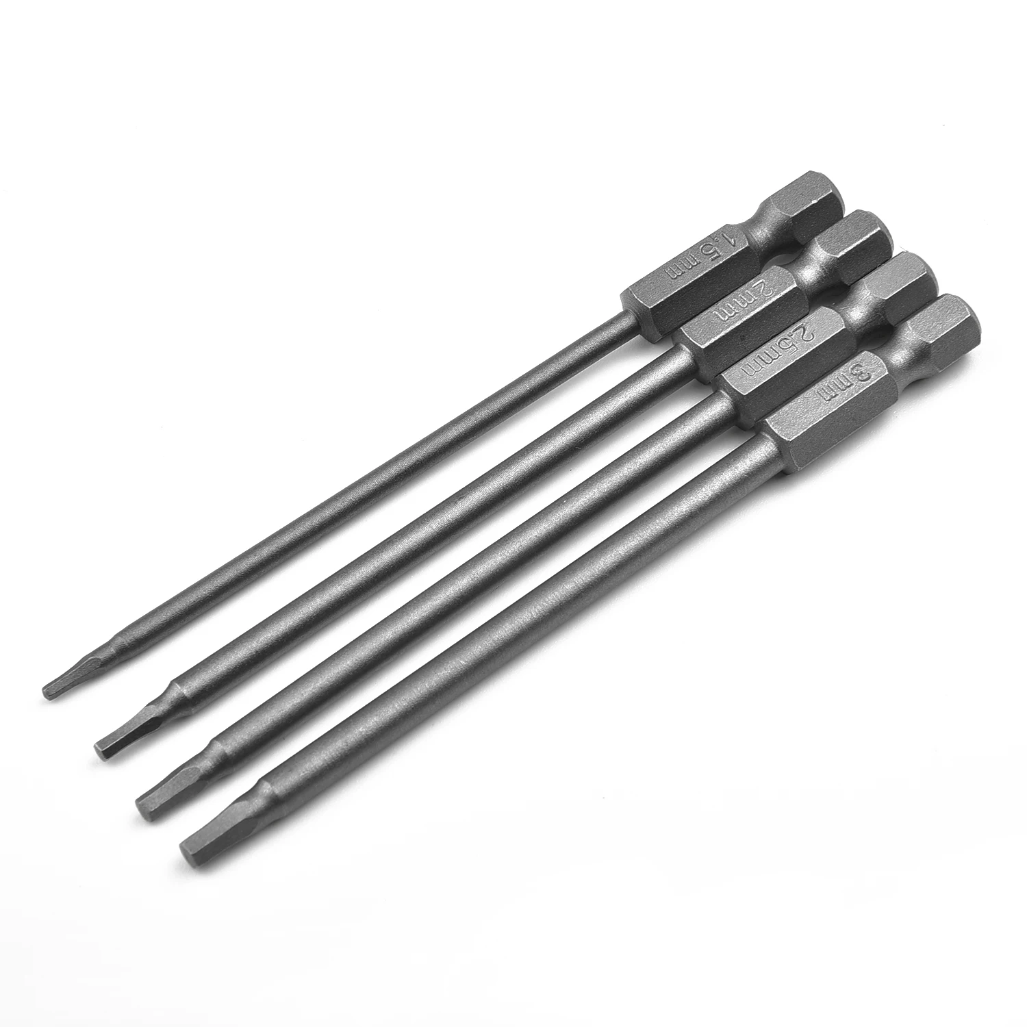 

4Pcs Alloy Steel Hex Screwdriver 1/4\" Hex Shank Magnetic Head 100mm/ 4\" Screwdrivers 1.5/2.0/2.5/3.0mm Screw Driver Bits Set