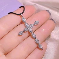 2022 fashion cross heart punk butterfly pearl s925 sterling silver necklace pendant for women christmas party gift jewellery