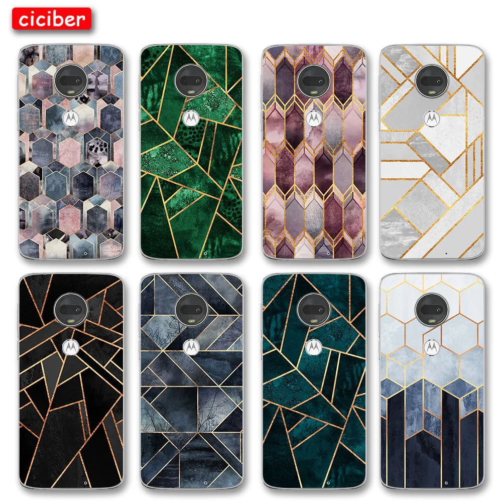 

Granite Marble Case For Motorola Moto G7 G5 G8 G9 G10 G5S G6 E5 E6 E7 Plus Play Power Soft Silicone TPU Protect Phone Back Funda