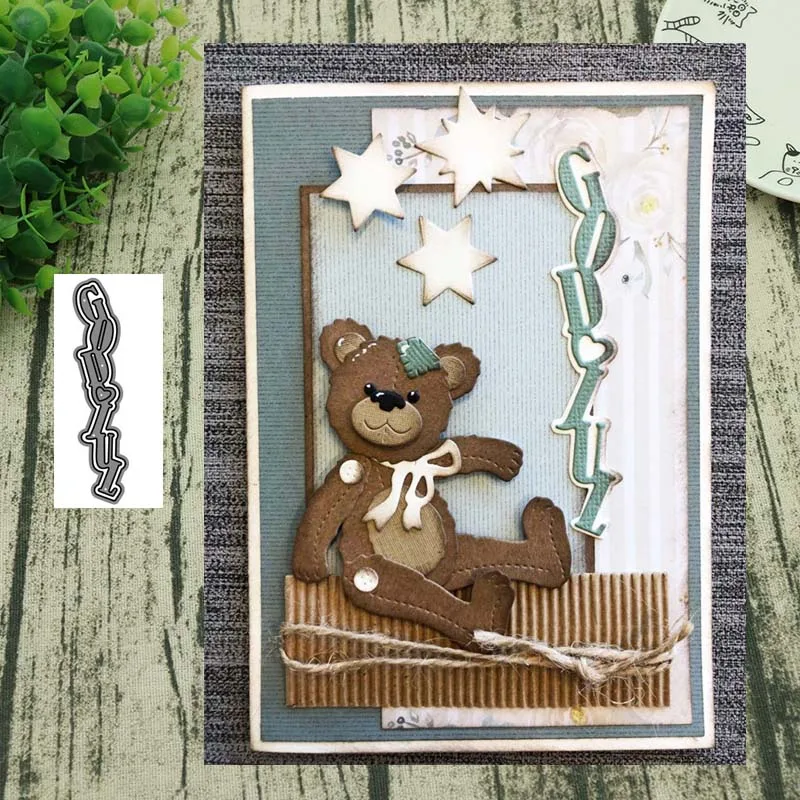 Металлические штампы норвежские Счастливого Рождества вырезанные декор