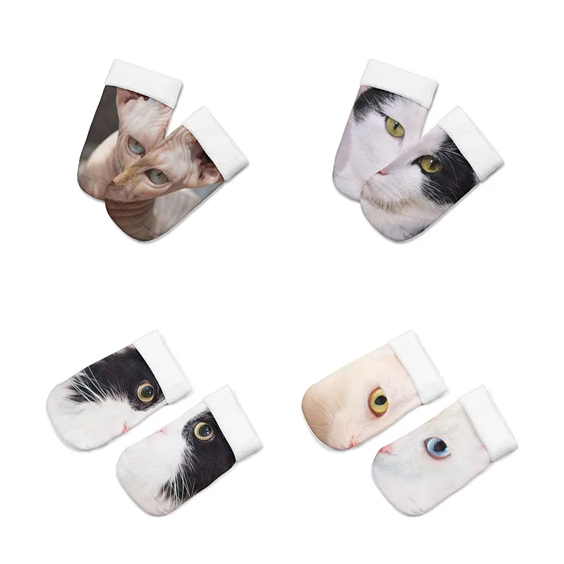 Новый дизайн женские зимние рождественские носки с 3D принтом забавные