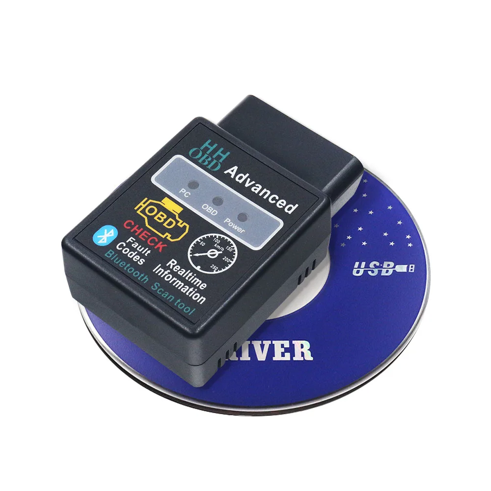 Расширенный диагностический сканер HH OBD ELM327 V1.5 Интерфейс ELM 327 мини Bluetooth Android Windows