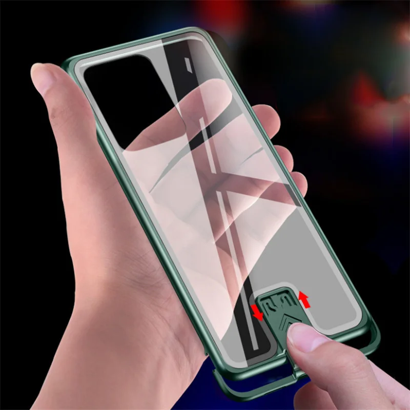 Металлическая рама R just Push Pull для Samsung s20 ultra алюминиевый бампер закаленное стекло