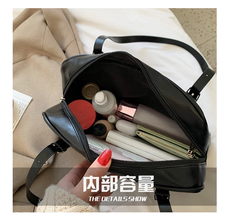 

Large Capacity Ladies Fashion Shoulder Bags Vintage Design Women's Underarm Bag New PU Leather Female Girls Small Tote Handbags