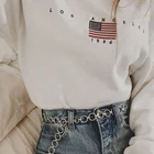 Женская толстовка с капюшоном, винтажная уличная одежда с буквами США, Свободный пуловер с капюшоном в стиле Харадзюку
