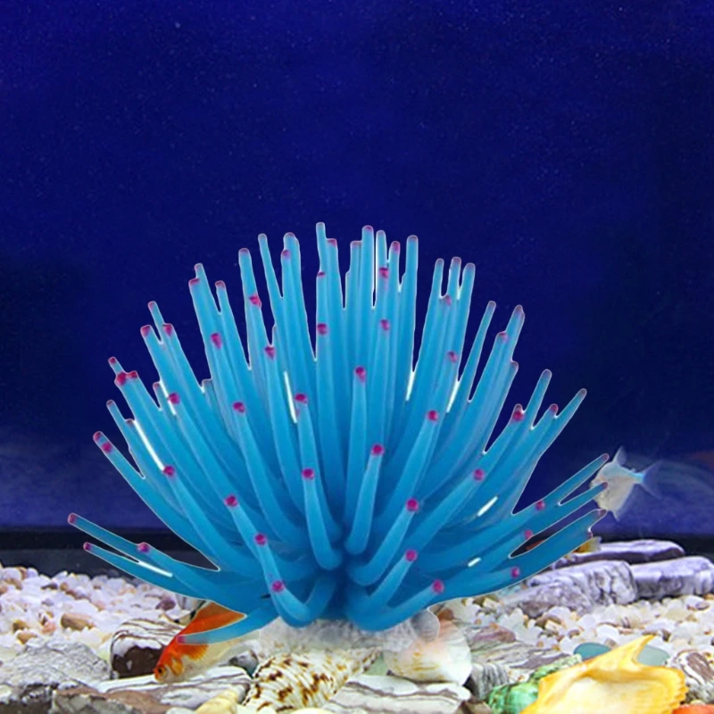 Силиконовый морской анемон Декор аквариум аксессуары сделай сам украшение для