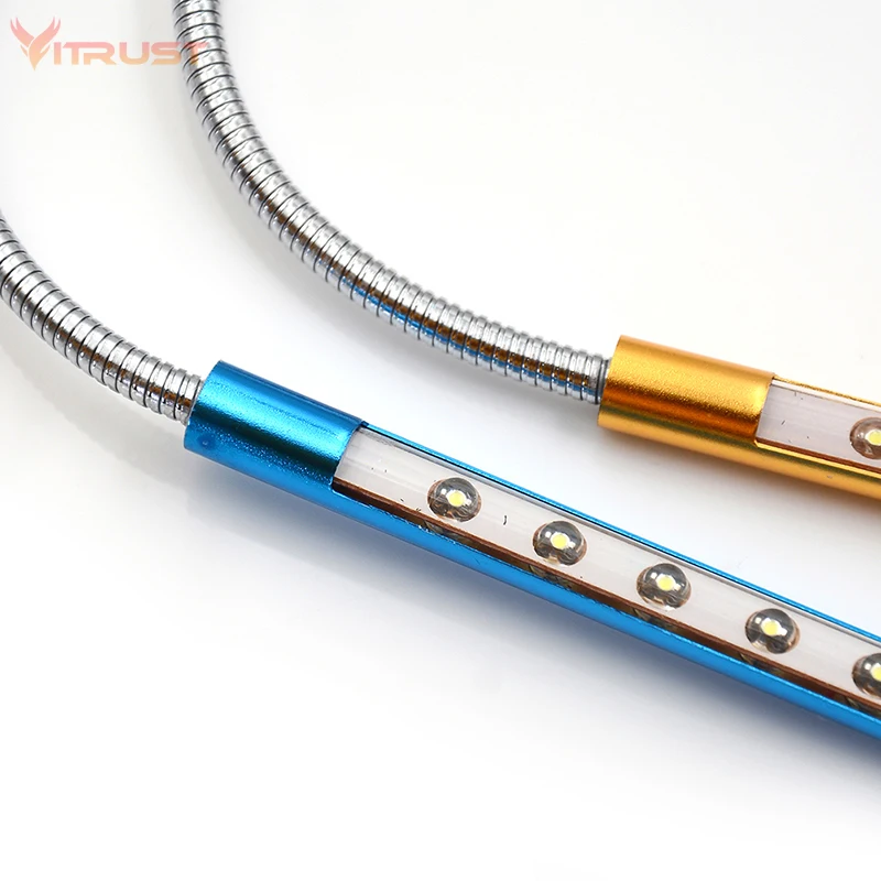Портативный USB настольная лампа Гибкая светодиодный Настольный Светильник