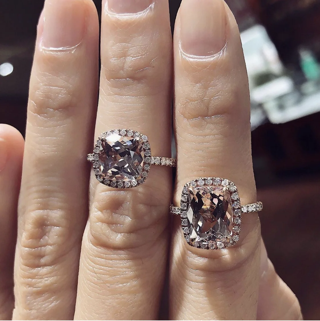 Кольцо женское из серебра 925 пробы с квадратным белым топазом 4 карата | Украшения