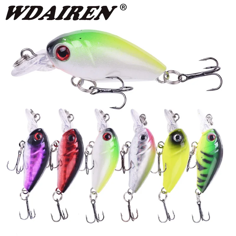 1 шт. Crankbait рыболовные приманки 4 5 см г 3D глаза Topwater японский воблер снасть