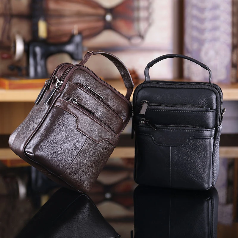 YIANG мужская сумка-мессенджер из яловой кожи сумка через плечо поясной ремень