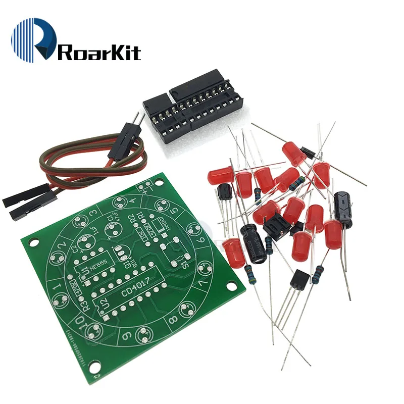 Круглый Поворотный набор электронный поворотный круг компонент Fortune CD4017 NE555