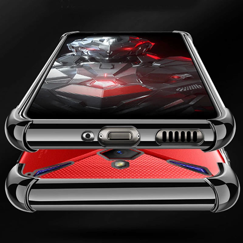 Красный цвет для zte Nubia red Magic 3S NX629J Чехол подушки безопасности буфера полная защита чехол для Red Magic 3S ТПУ противоударный задняя крышка
