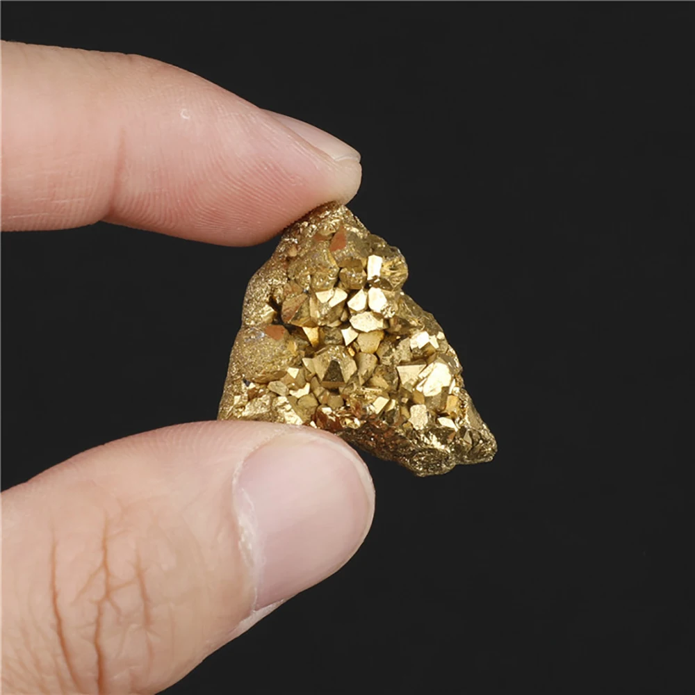 Натуральный агат металлическое покрытие искусственный кристалл геод образец