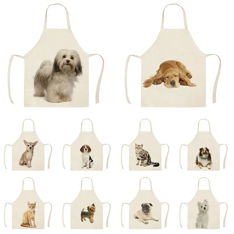 

Cute cats and dogs pattern Apron for children For home and kitchen customizable apron Child apron aprons for women Kitchen apron
