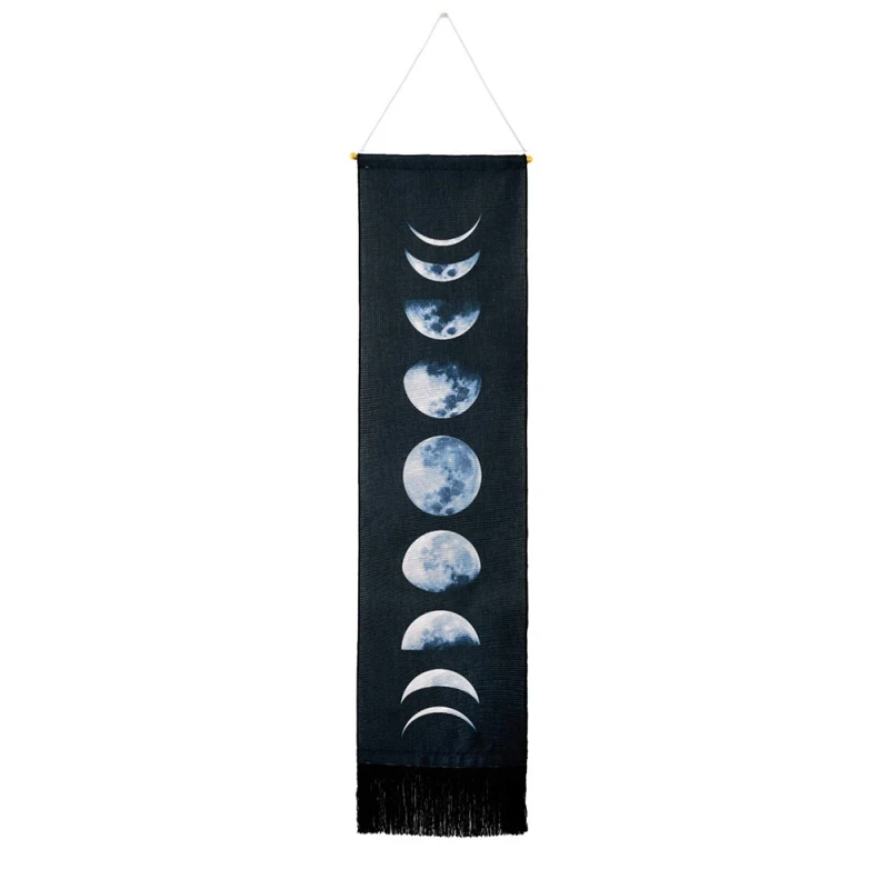 

Black White Tapestry Wall Hanging Tapestry Throw Rug Blanket Nine Growth Cycles Of The Moon Sleeping Tapestrys Home Decorations