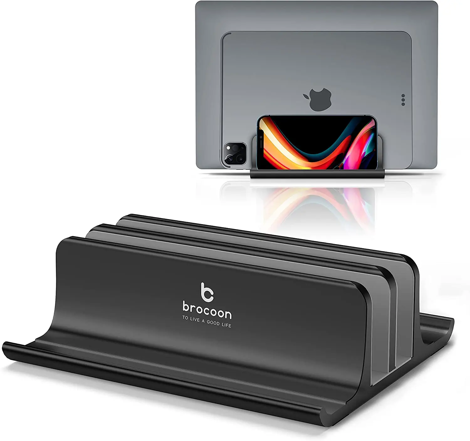 

Вертикальная подставка для ноутбука, двойная искусственная кожа, улучшенная версия, регулируемый размер док-станции, анодированный алюмин...