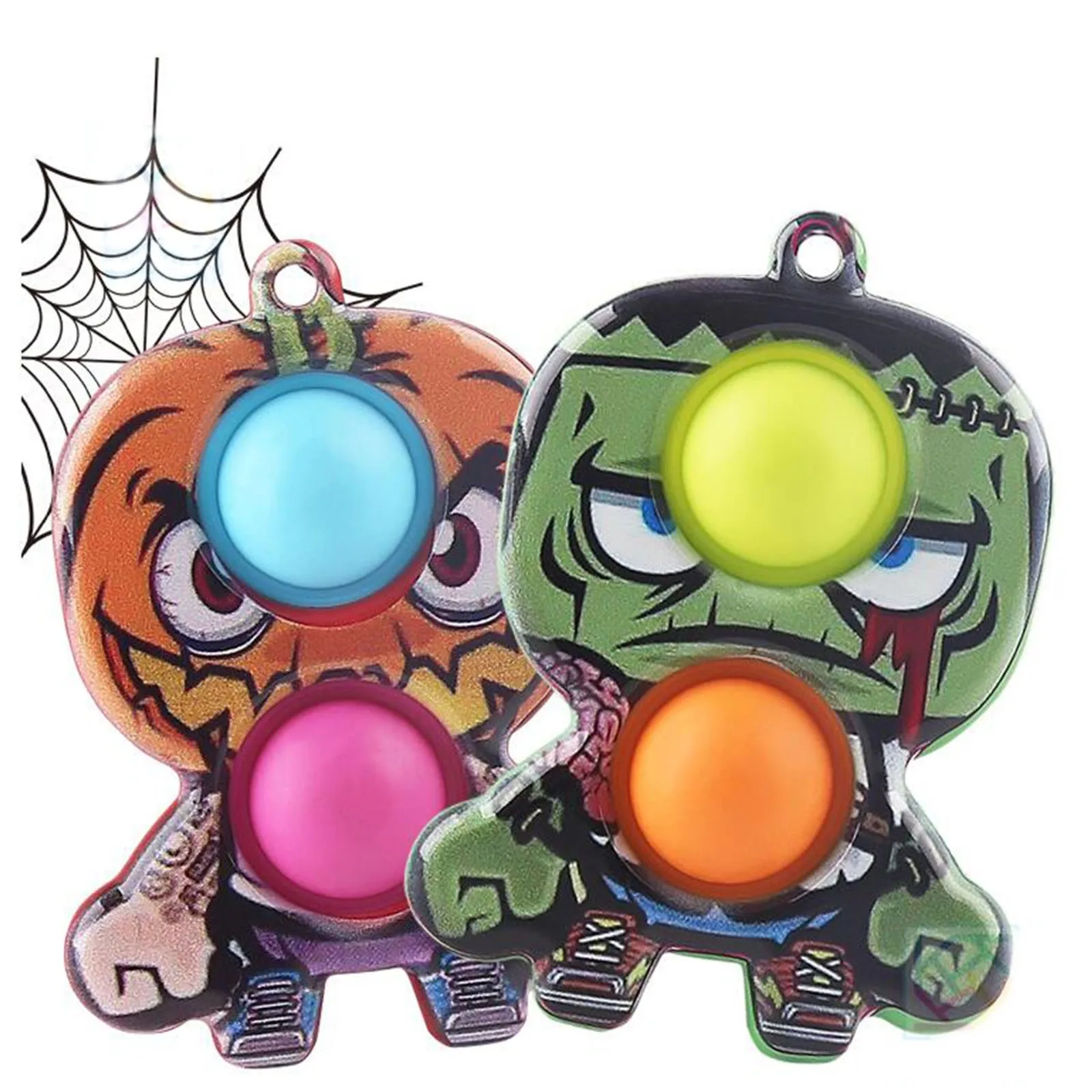 Хэллоуин пузырь на палец музыкальный Маленький Дьявол брелок декомпрессионная