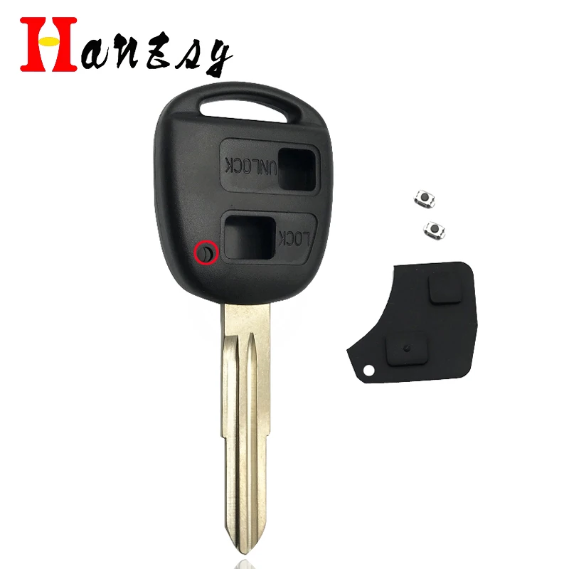 Чехол для автомобильного ключа с 2 кнопками Toyota Yaris Corolla Prado Tarago Camry сменный корпус