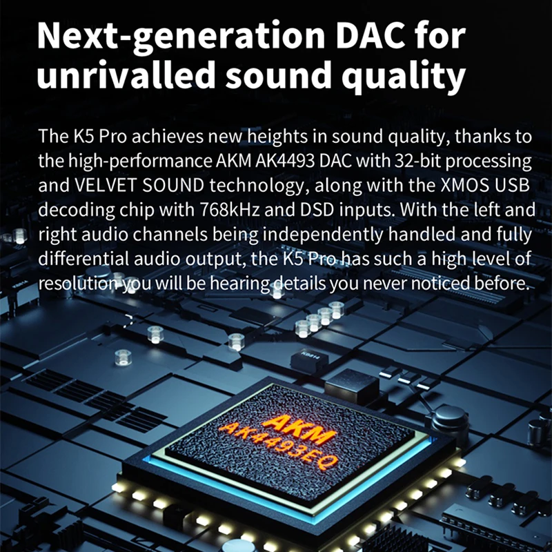 Усилитель FiiO K5 Pro Hi Fi AK4493 усилитель для настольного компьютера DAC с выходом RCA/6 35/3 5