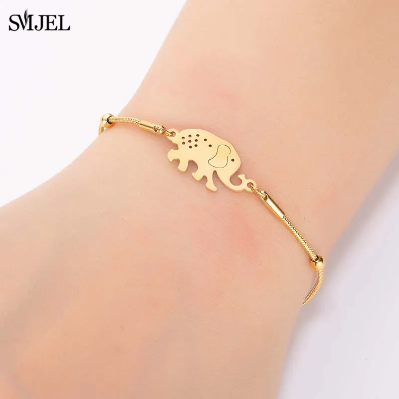 Милый браслет SMJEL в виде животного женское ювелирное изделие из нержавеющей
