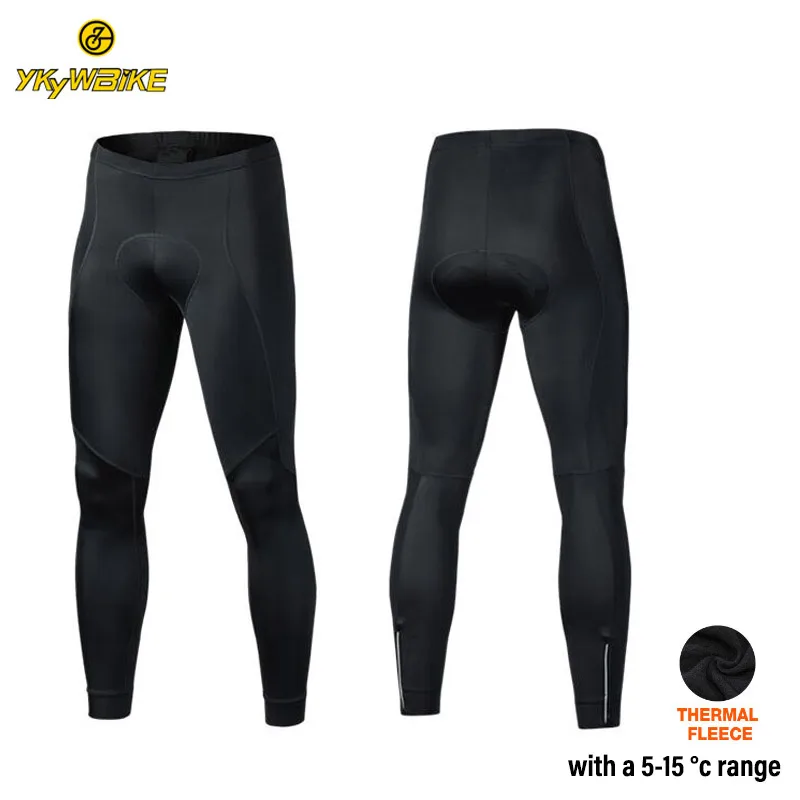 cycling pants YKYWBIKE велосипедные штаны для мужчин MTB горный велосипед зима Salopette мягкие Биб колготки термофлис длинные шорты - Цвет: cycling pants