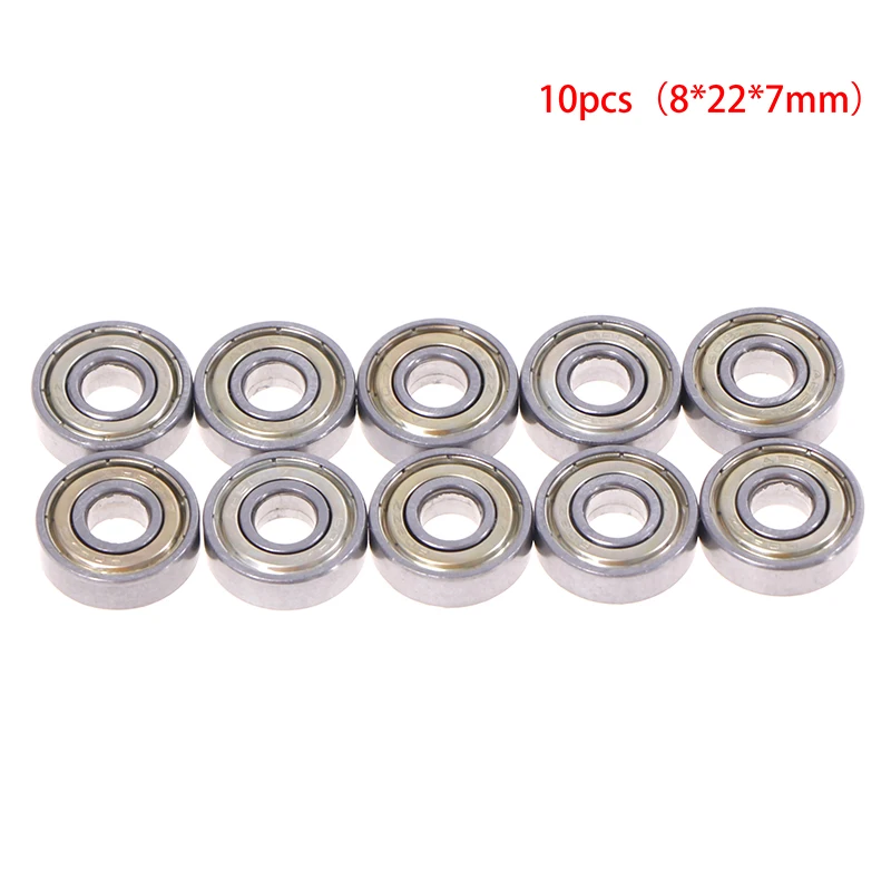 10 шт. Миниатюрные шарикоподшипники из углеродистой стали с глубоким желобом 608ZZ