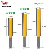 vack 14 8mm shank long cleaning bottom router bit both edge wood cutter cnc woodworking clean bits set 5076mm