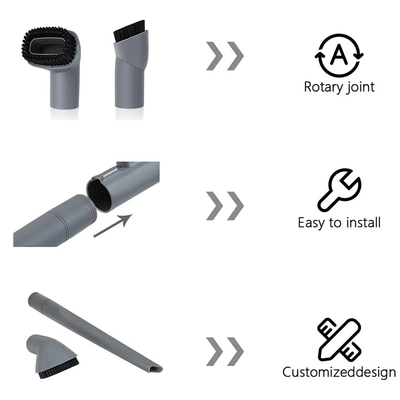 

Dust Brush and Crevice Tool Compatible for Shark Navigator Lift-Away Vacuum Cleaner Models NV350, NV352, NV355, NV356E