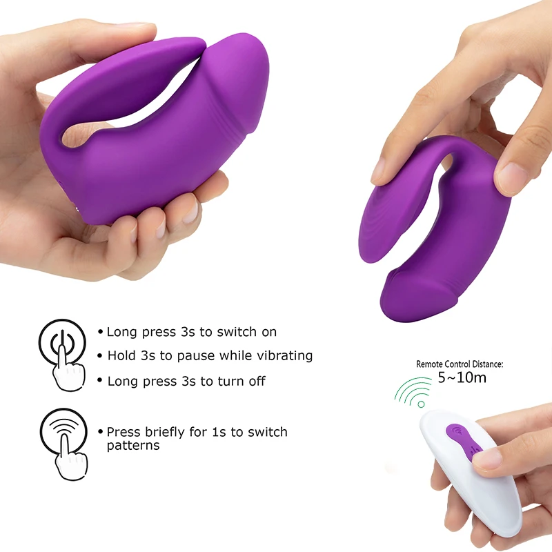 Беспроводной вибратор секс-игрушки для пар USB Перезаряжаемый фаллоимитатор G Spot U